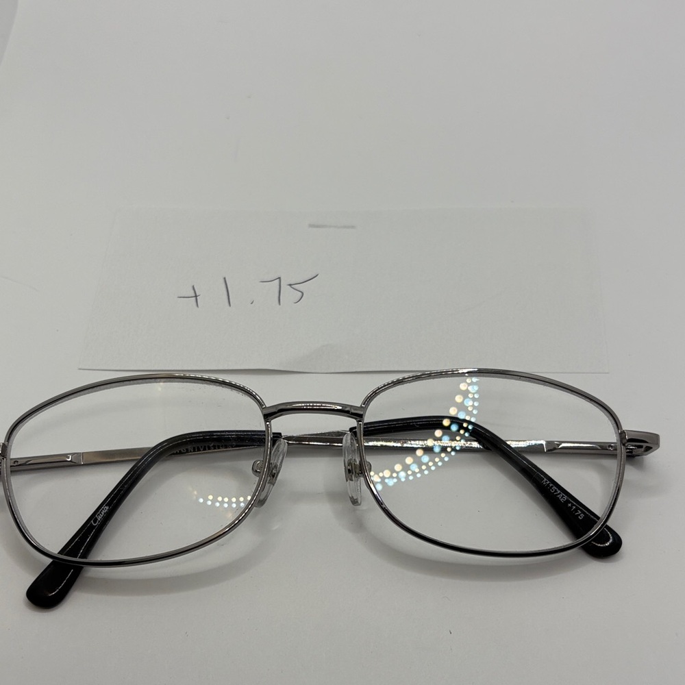 Men’s Magnivision Sophisticate CT1109 silver Metal Oval Reading Glasses +1.75